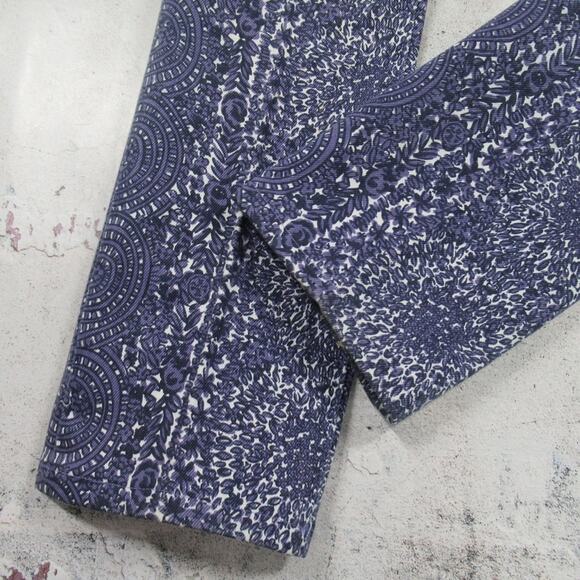TORY BURCH Ivy Super Skinny Blue Denim Abstract Printed Jeans Women’s Size 26 - Picture 8 of 14